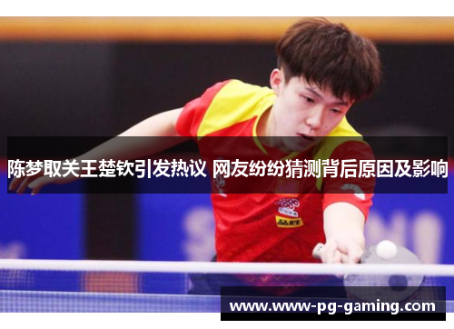 陈梦取关王楚钦引发热议 网友纷纷猜测背后原因及影响